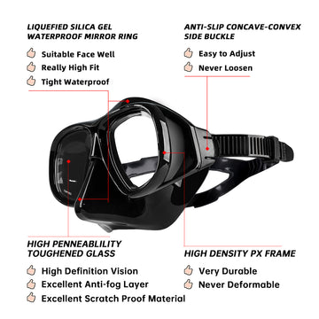 Custom Diving Mask Anti Fog Full Face Snorkel Mask – wave