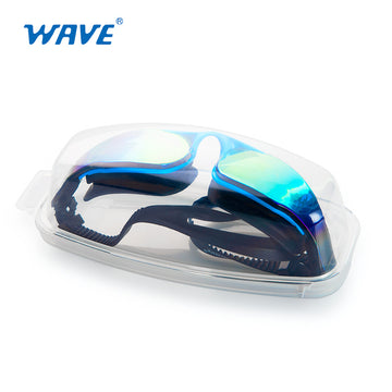 sainteve swimming goggles Wave Mirrored Electroplate Swimming Goggles Pool Glasses Antifog Silic